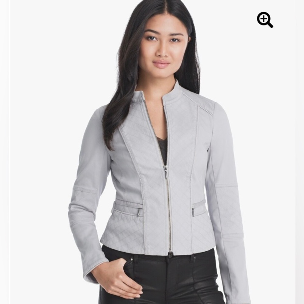 WHBM Size 6 Quilted moto jacket